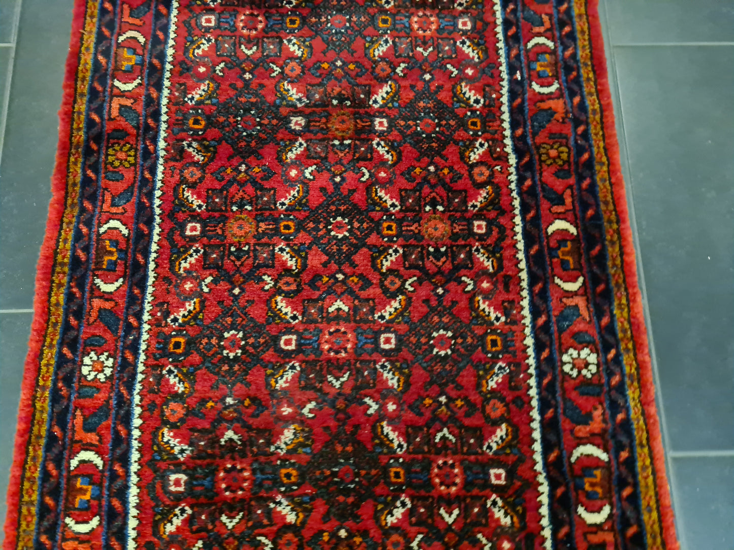 Perserteppich Orientteppich Handgeknüpfter Teppich Malaya Läufer 400x82cm