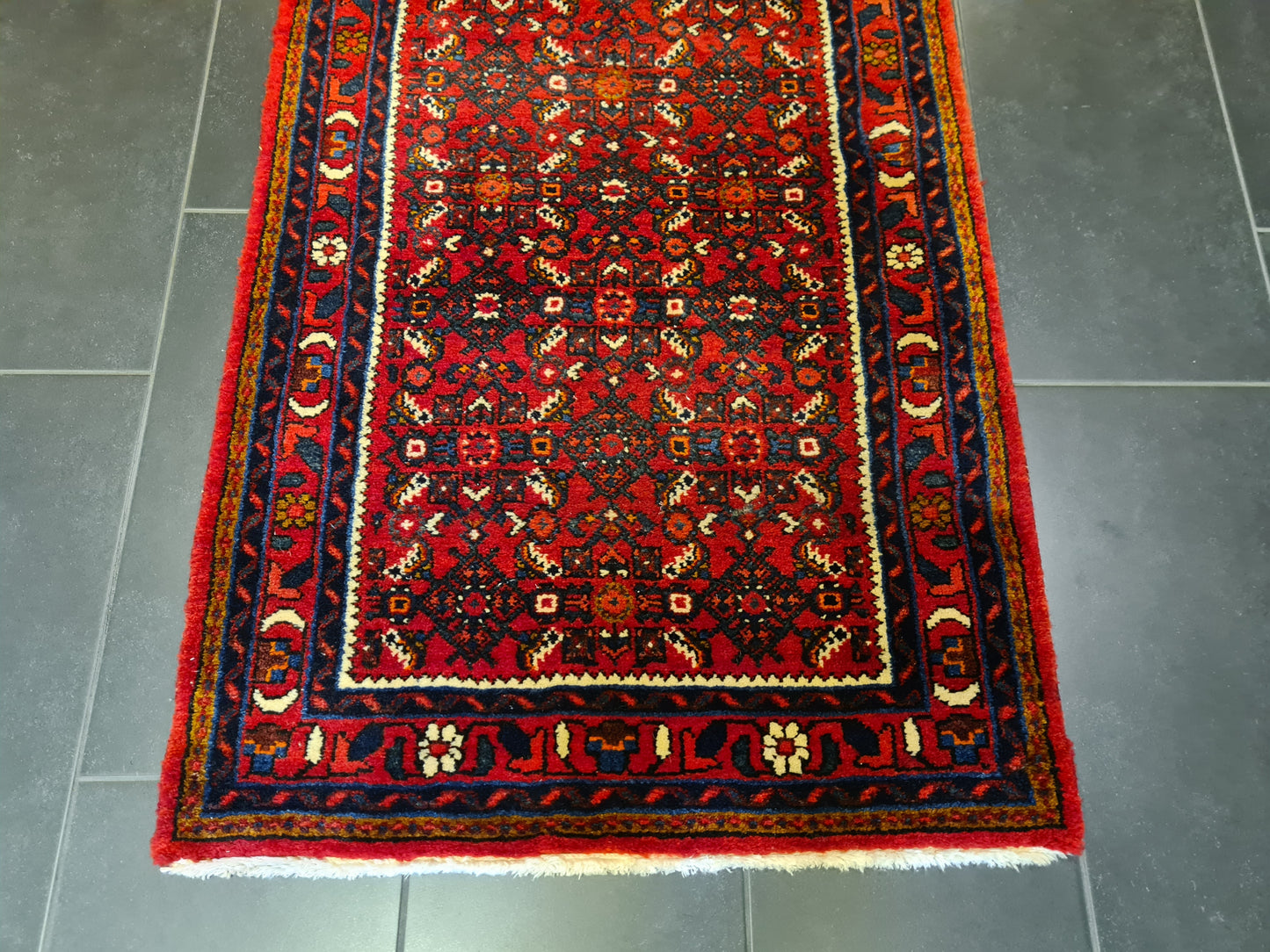 Perserteppich Orientteppich Handgeknüpfter Teppich Malaya Läufer 400x82cm