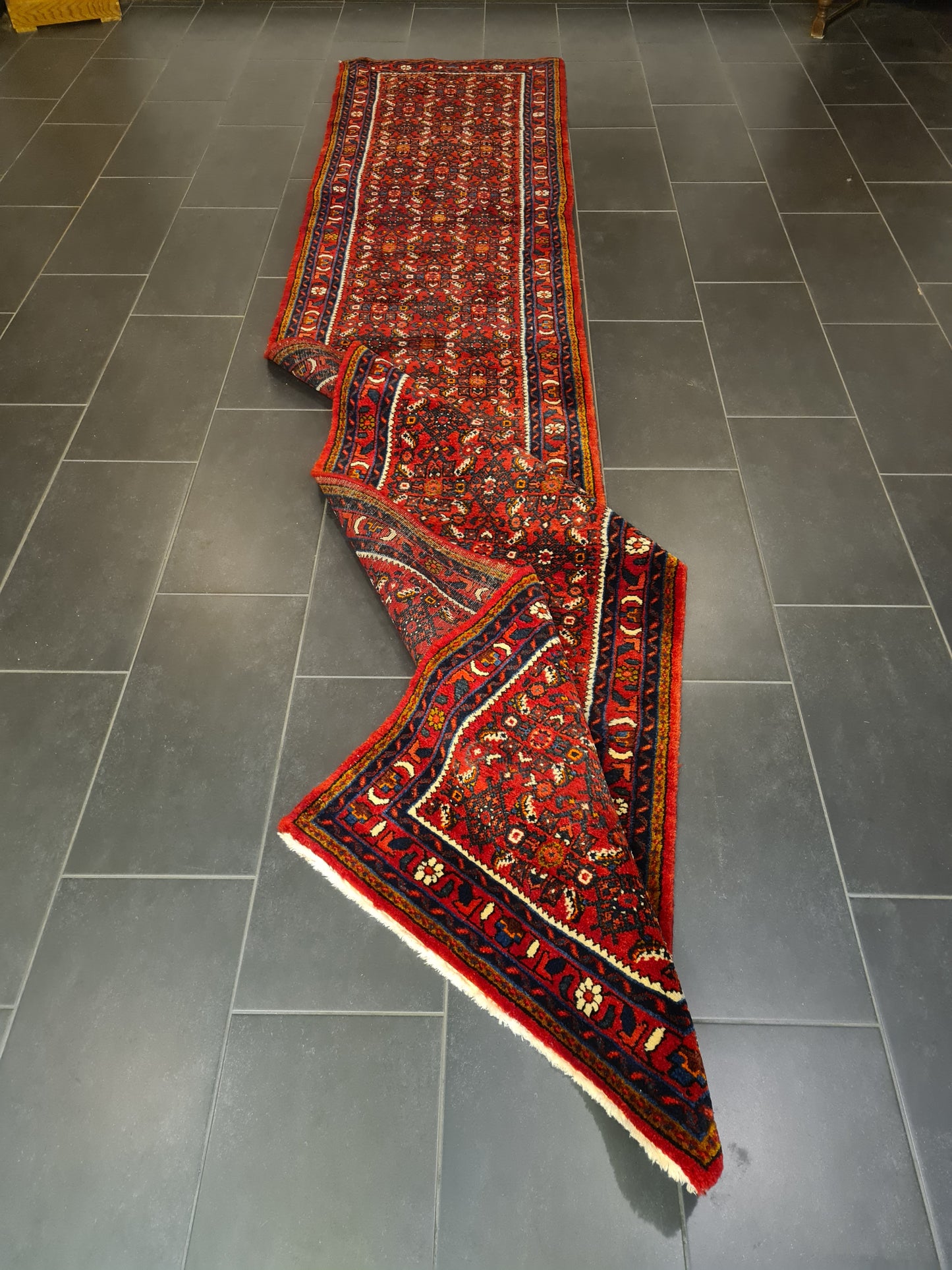 Perserteppich Orientteppich Handgeknüpfter Teppich Malaya Läufer 400x82cm