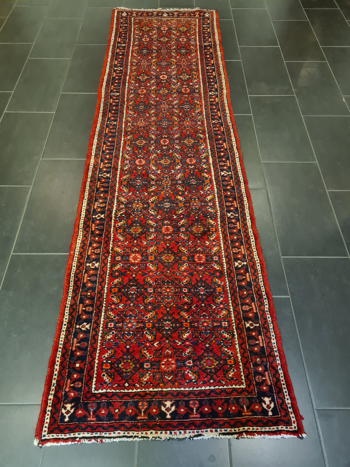 Perserteppich Orientteppich Handgeknüpfter Teppich Läufer Malaya 308x87cm