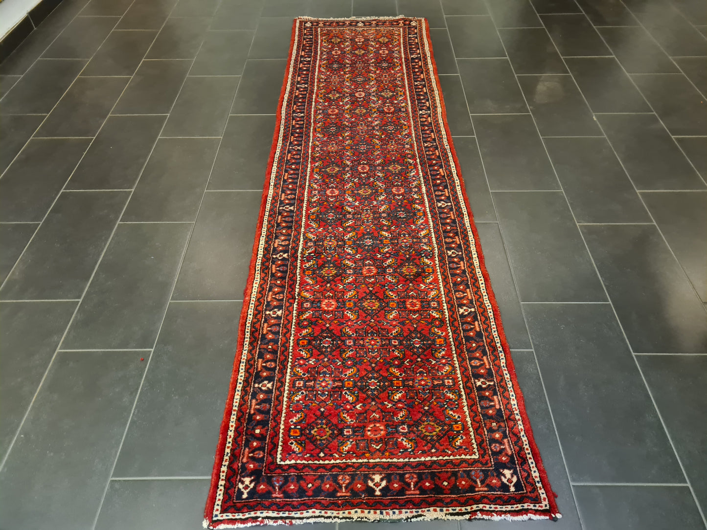 Perserteppich Orientteppich Handgeknüpfter Teppich Läufer Malaya 308x87cm