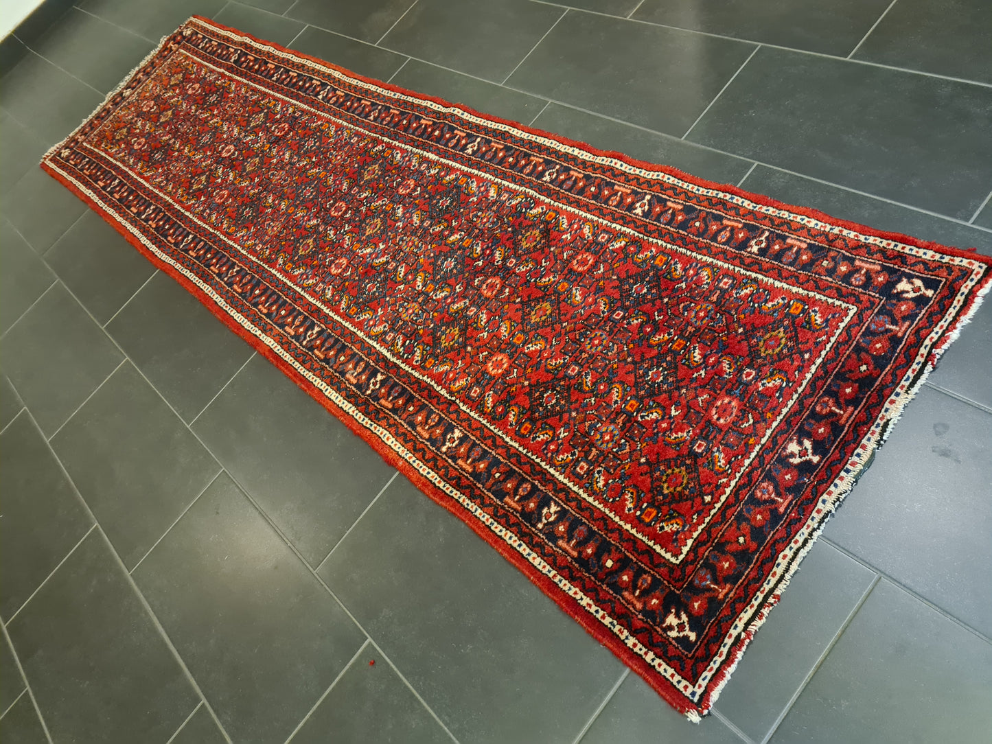 Perserteppich Orientteppich Handgeknüpfter Teppich Läufer Malaya 308x87cm