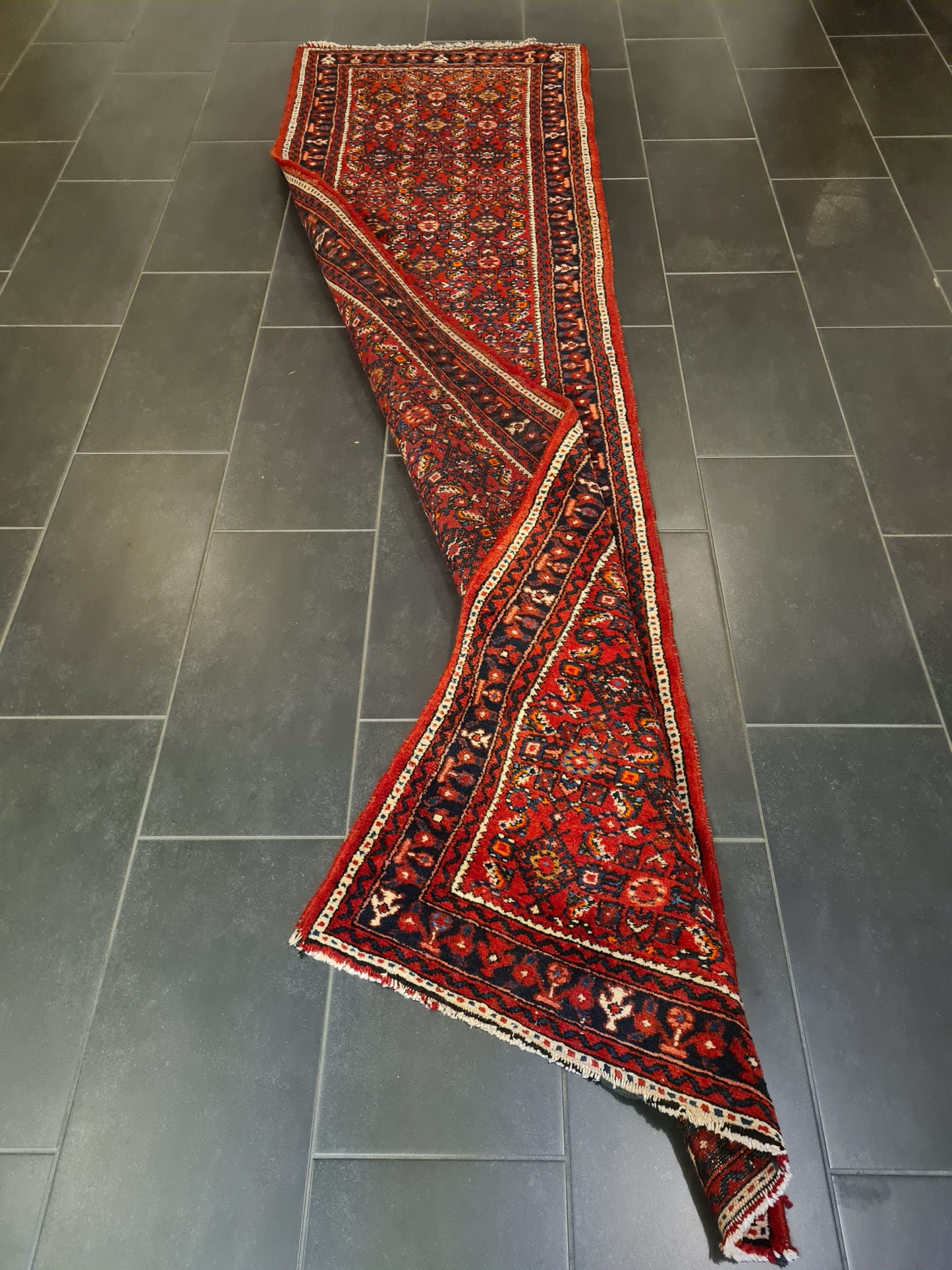 Perserteppich Orientteppich Handgeknüpfter Teppich Läufer Malaya 308x87cm