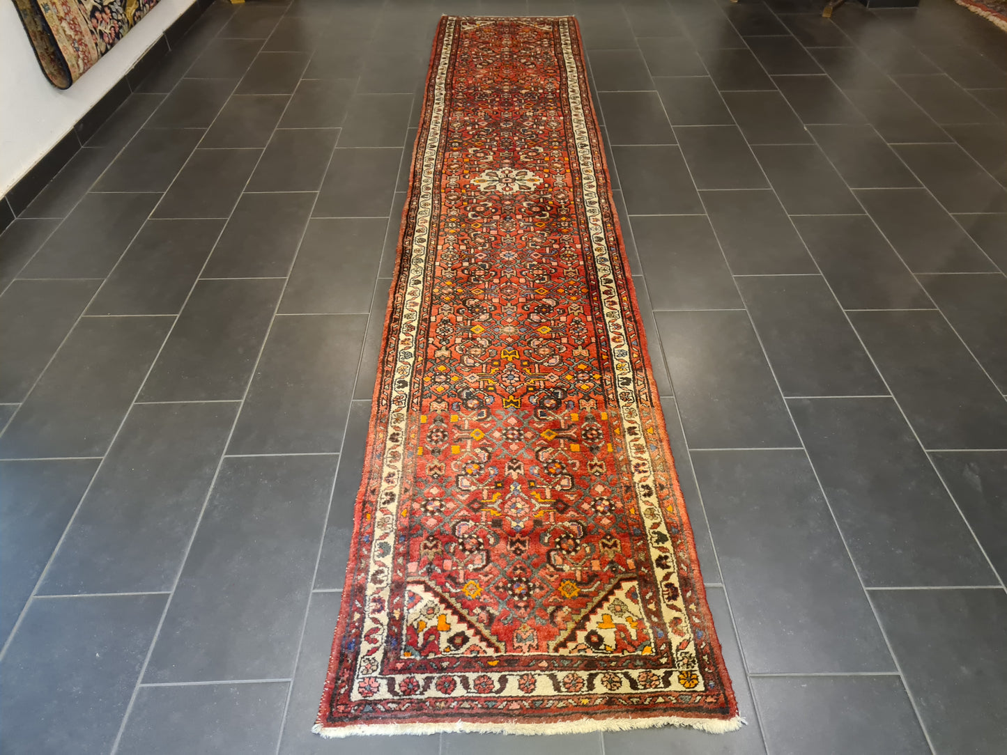 Perserteppich Orientteppich Handgeknüpfter Teppich Läufer Malaya 432x80cm