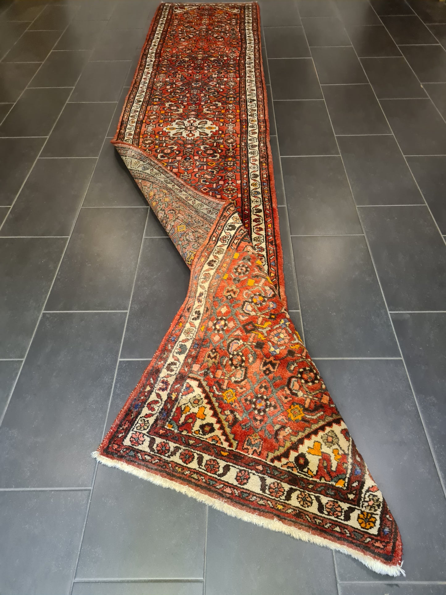 Perserteppich Orientteppich Handgeknüpfter Teppich Läufer Malaya 432x80cm