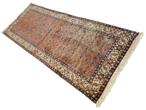 Perserteppich Orientteppich Handgeknüpfter Teppich Läufer Bidjar 212x83cm