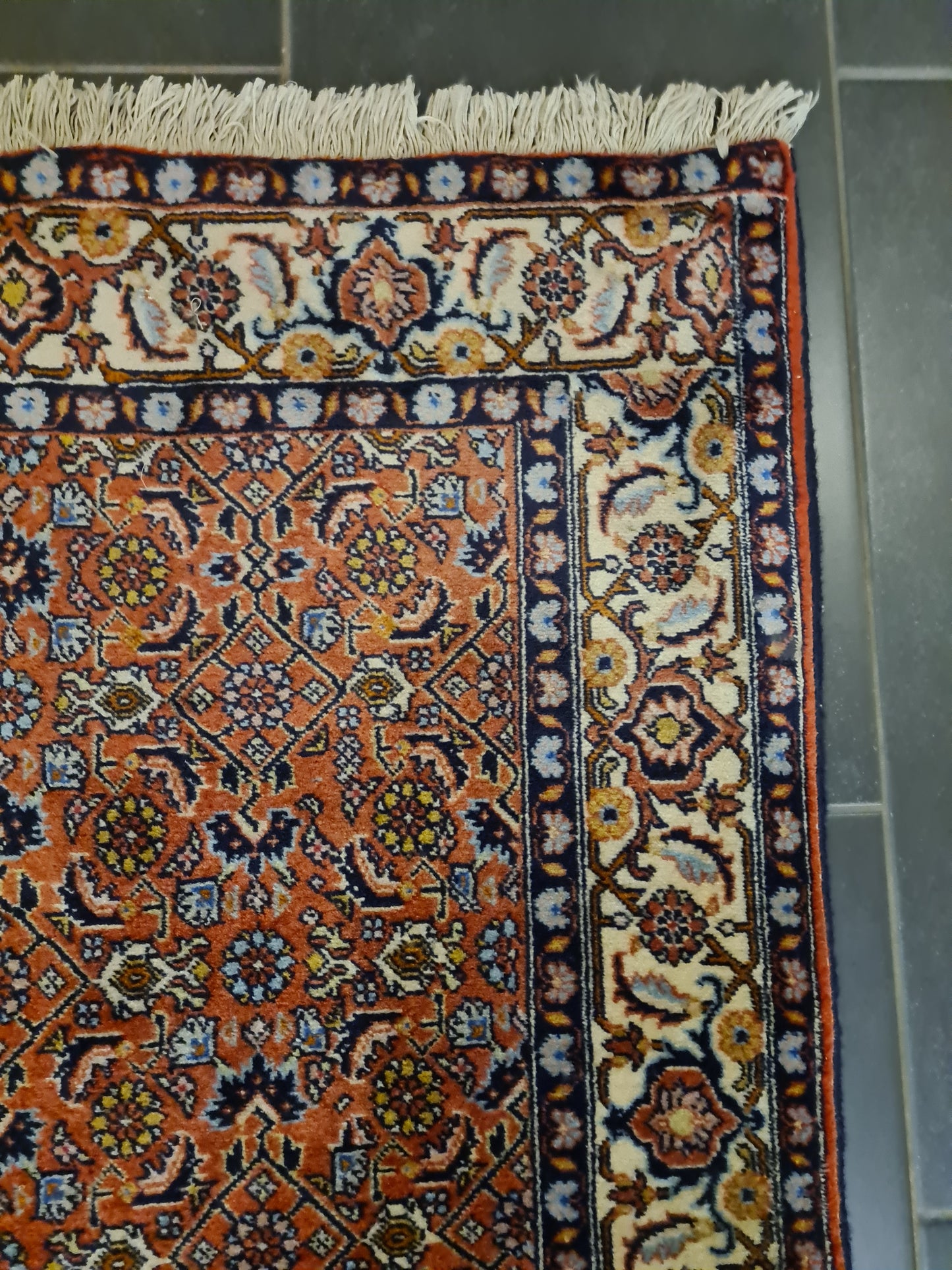 Perserteppich Orientteppich Handgeknüpfter Teppich Läufer Bidjar 212x83cm