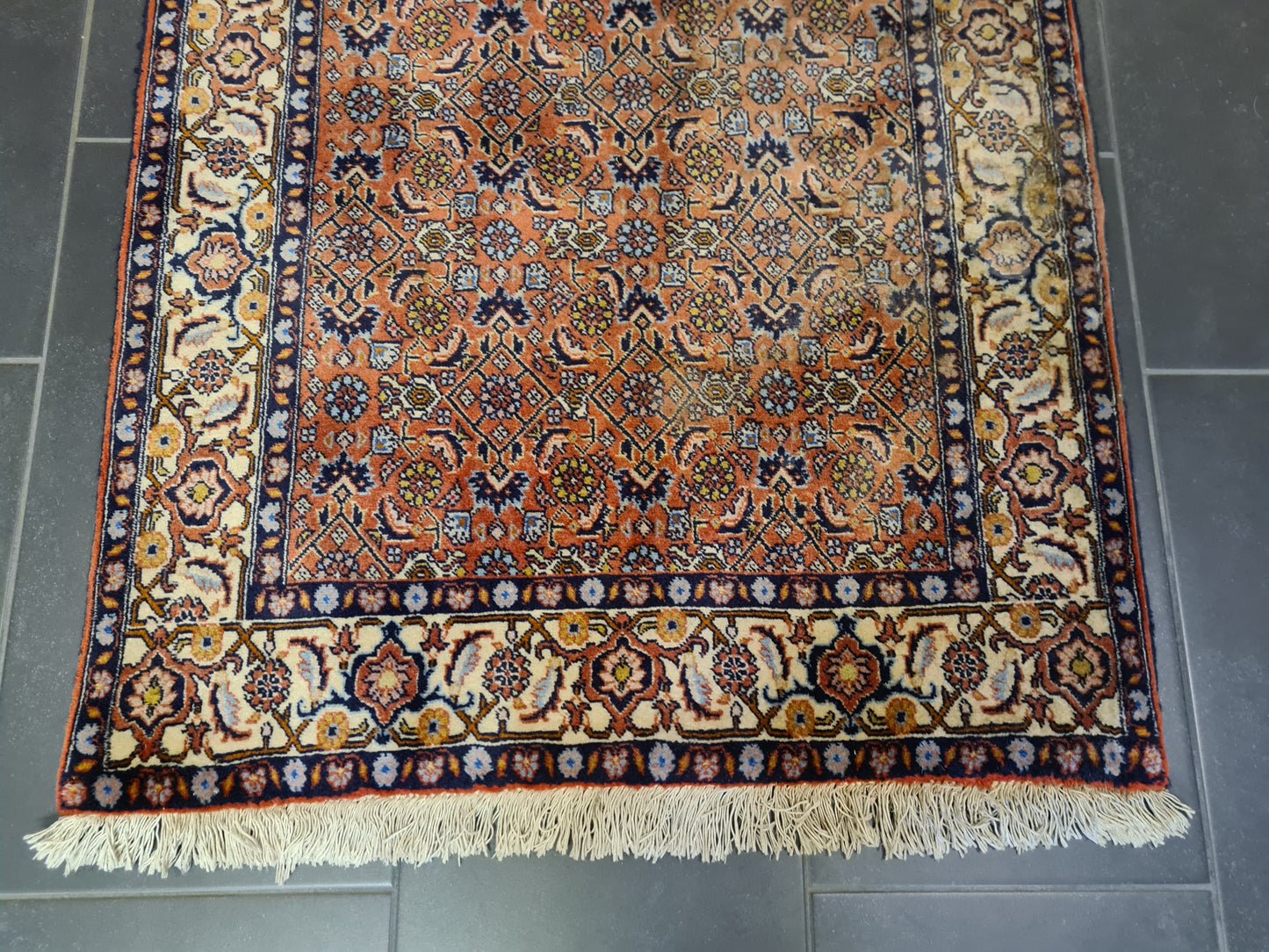 Perserteppich Orientteppich Handgeknüpfter Teppich Läufer Bidjar 212x83cm