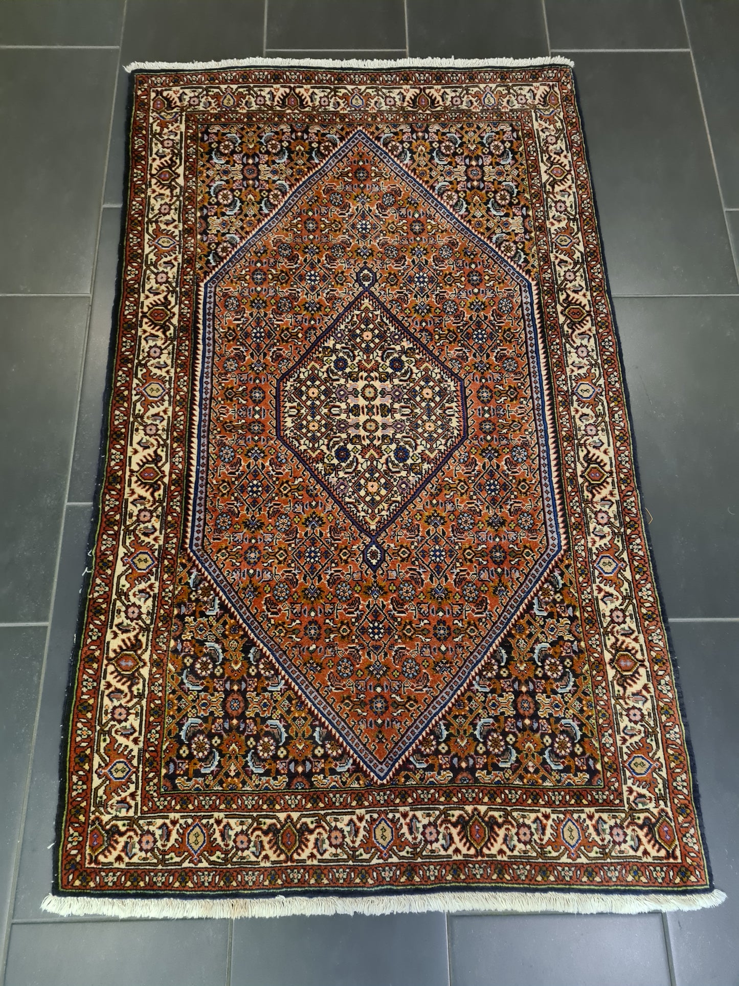 Perserteppich Orientteppich Handgeknüpfter Teppich Bidjar 156x94cm