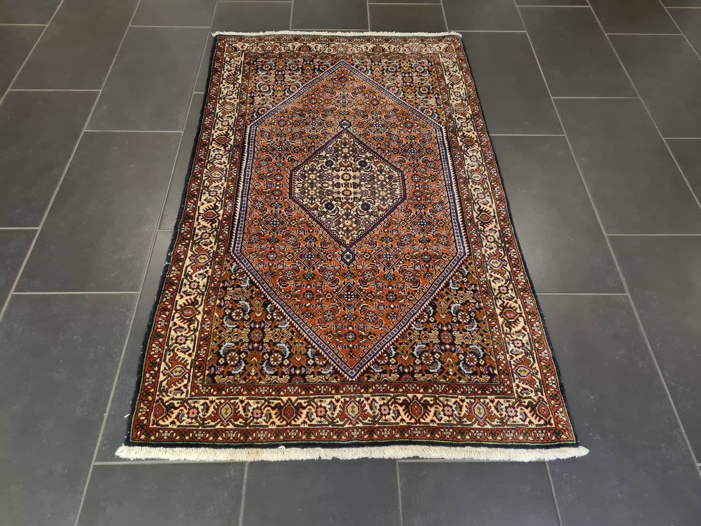 Perserteppich Orientteppich Handgeknüpfter Teppich Bidjar 156x94cm