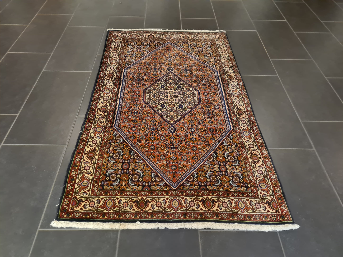 Perserteppich Orientteppich Handgeknüpfter Teppich Bidjar 156x94cm