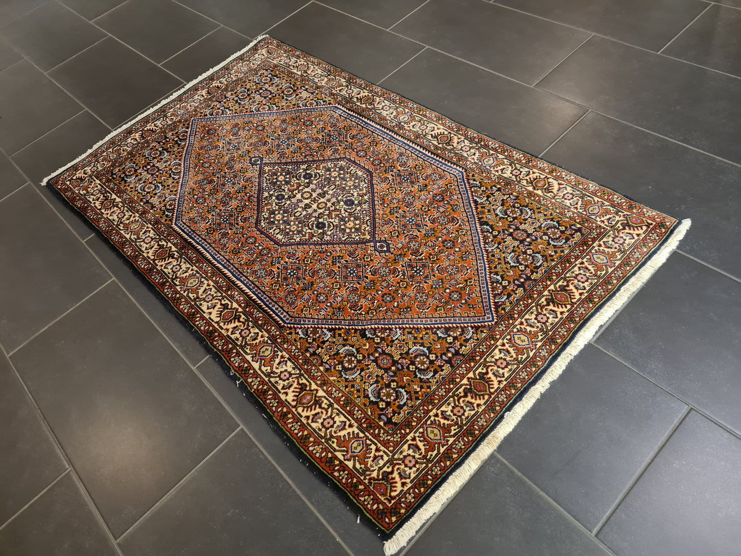 Perserteppich Orientteppich Handgeknüpfter Teppich Bidjar 156x94cm