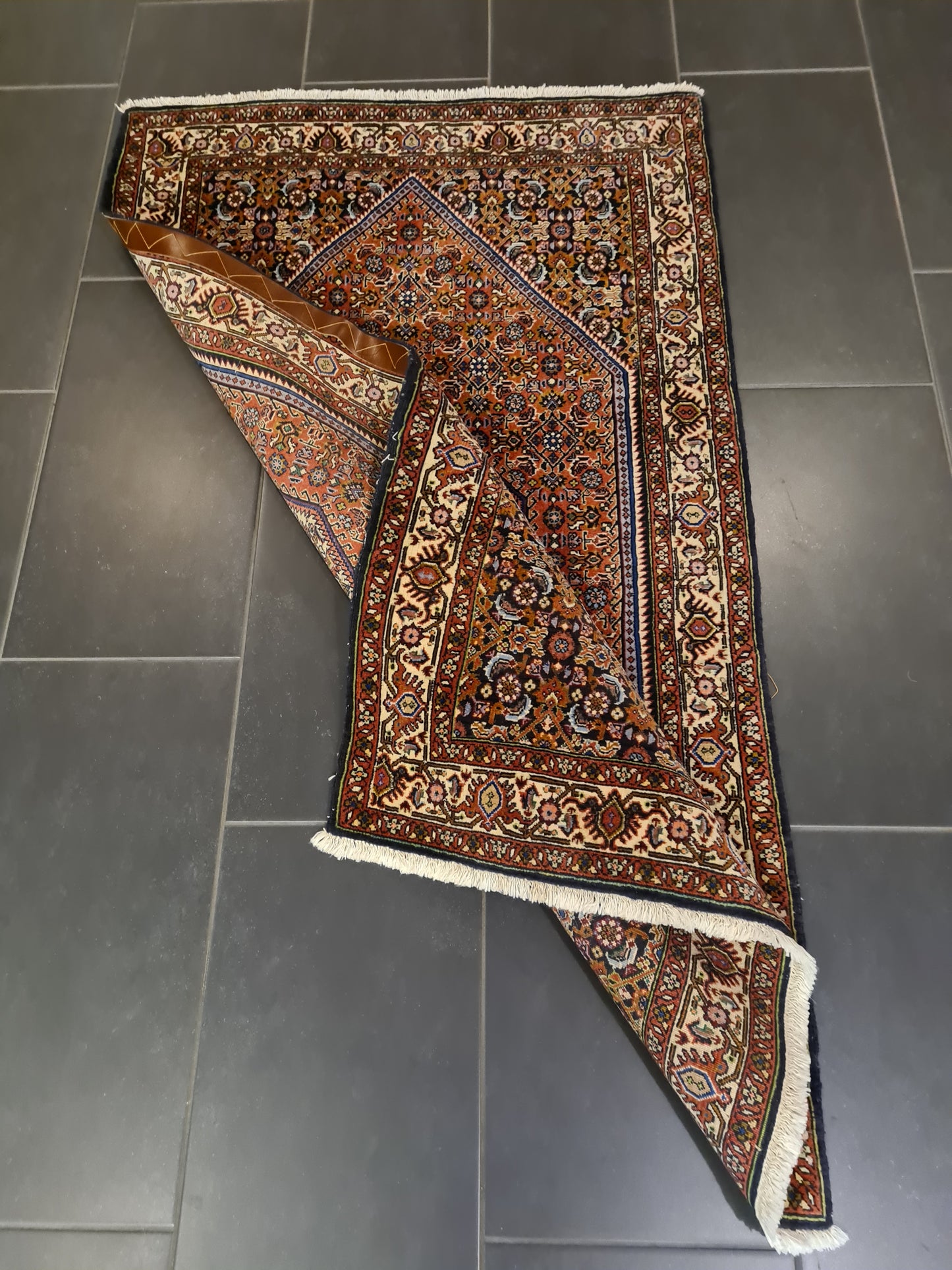 Perserteppich Orientteppich Handgeknüpfter Teppich Bidjar 156x94cm