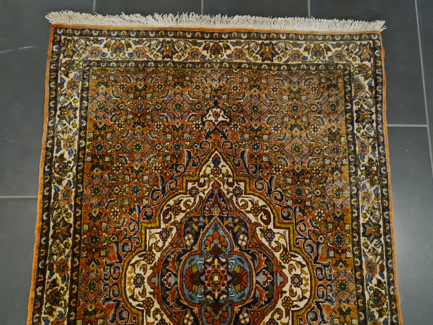 Perserteppich Orientteppich Handgeknüpfter Teppich Bidjar Läufer 325x90cm