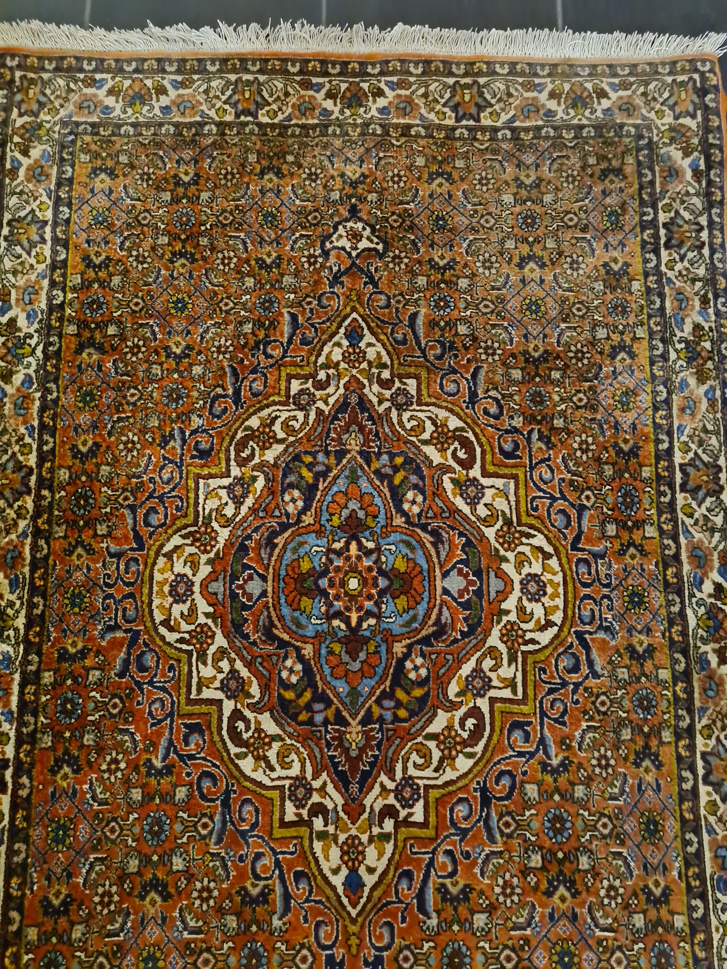 Perserteppich Orientteppich Handgeknüpfter Teppich Bidjar Läufer 325x90cm