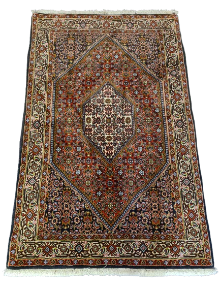 Perserteppich Orientteppich Handgeknüpfter Teppich Bidjar 143x91cm