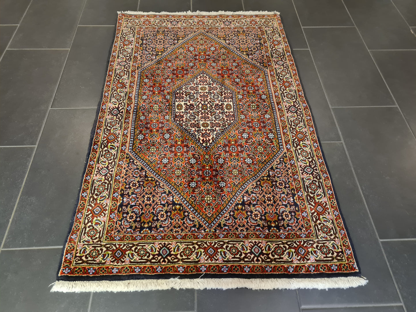 Perserteppich Orientteppich Handgeknüpfter Teppich Bidjar 143x91cm