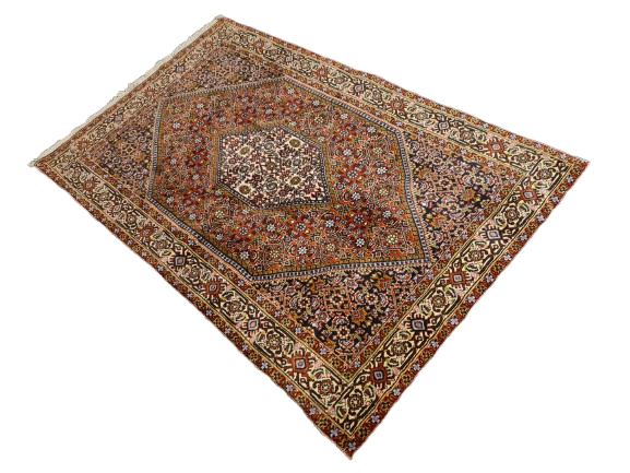 Perserteppich Orientteppich Handgeknüpfter Teppich Bidjar 143x91cm