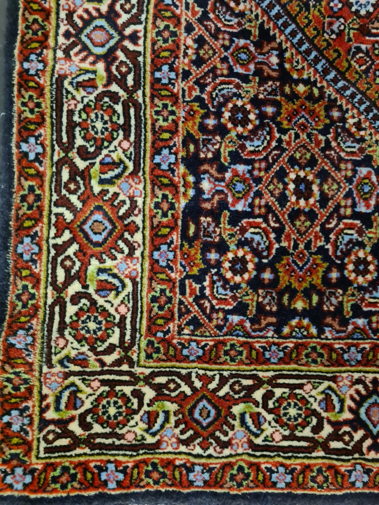 Perserteppich Orientteppich Handgeknüpfter Teppich Bidjar 143x91cm