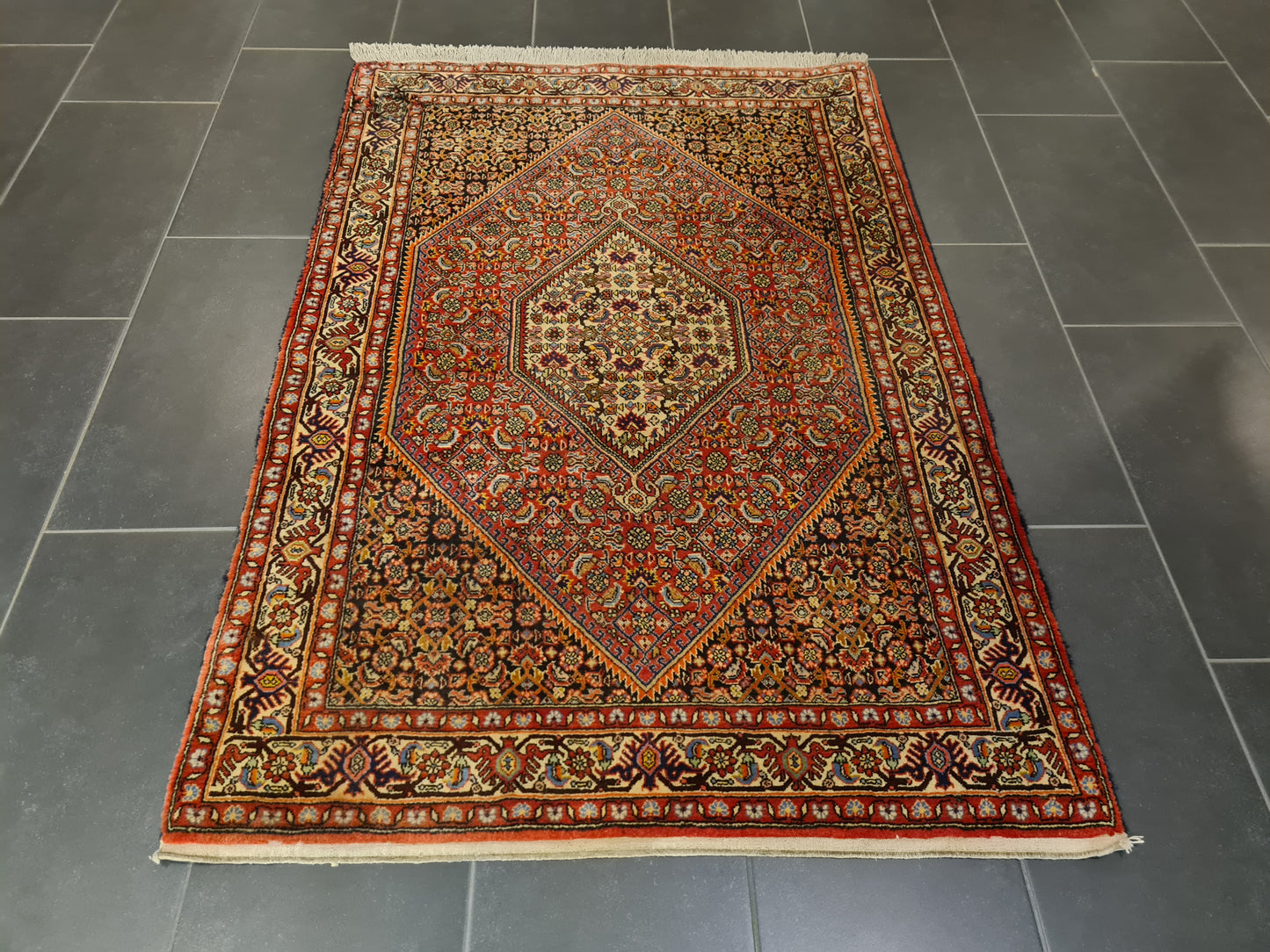 Perserteppich Orientteppich Handgeknüpfter Teppich Bidjar 163x107cm