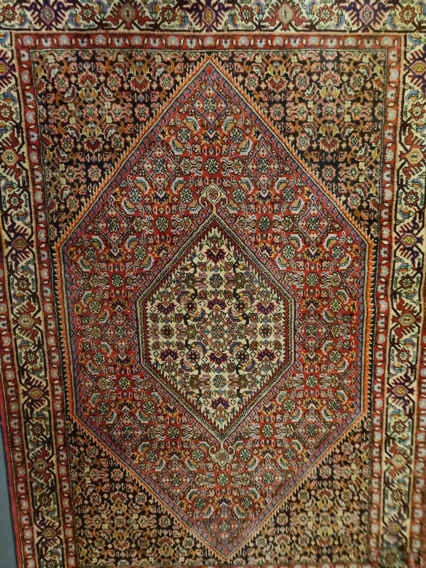 Perserteppich Orientteppich Handgeknüpfter Teppich Bidjar 163x107cm