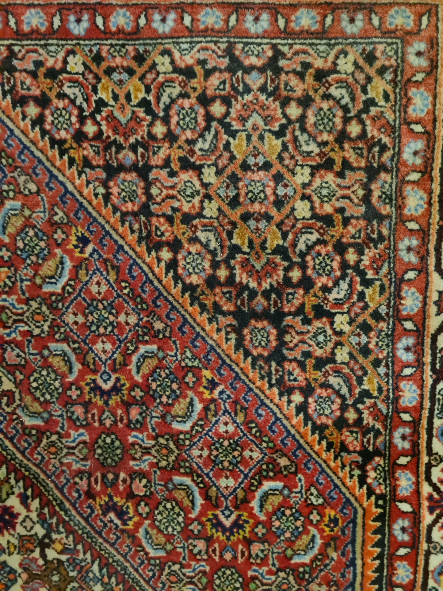 Perserteppich Orientteppich Handgeknüpfter Teppich Bidjar 163x107cm