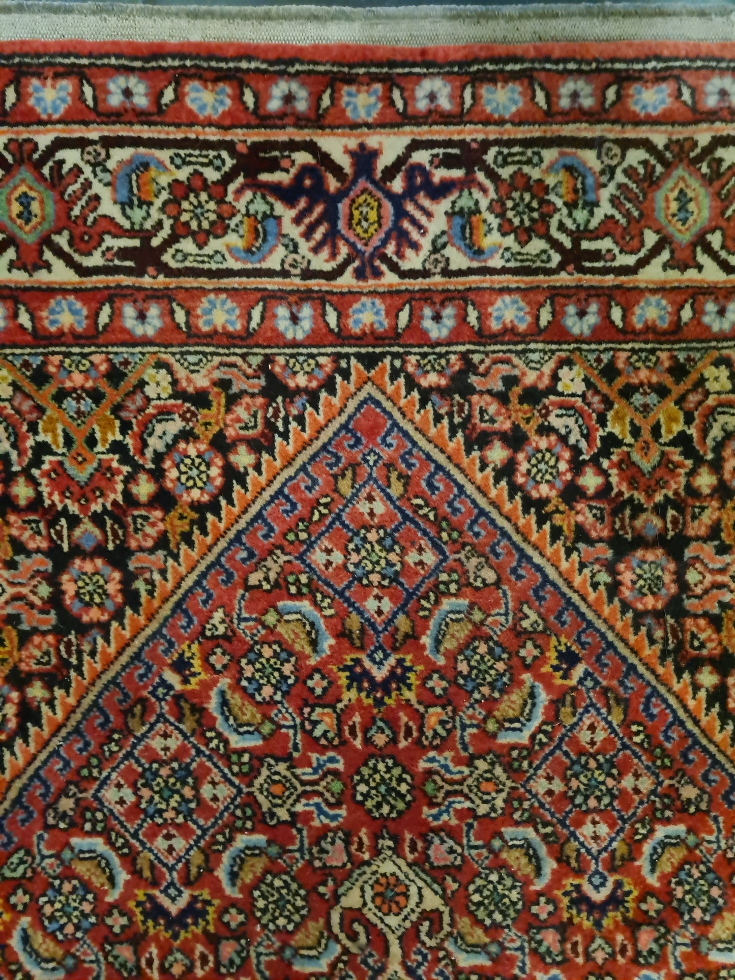 Perserteppich Orientteppich Handgeknüpfter Teppich Bidjar 163x107cm