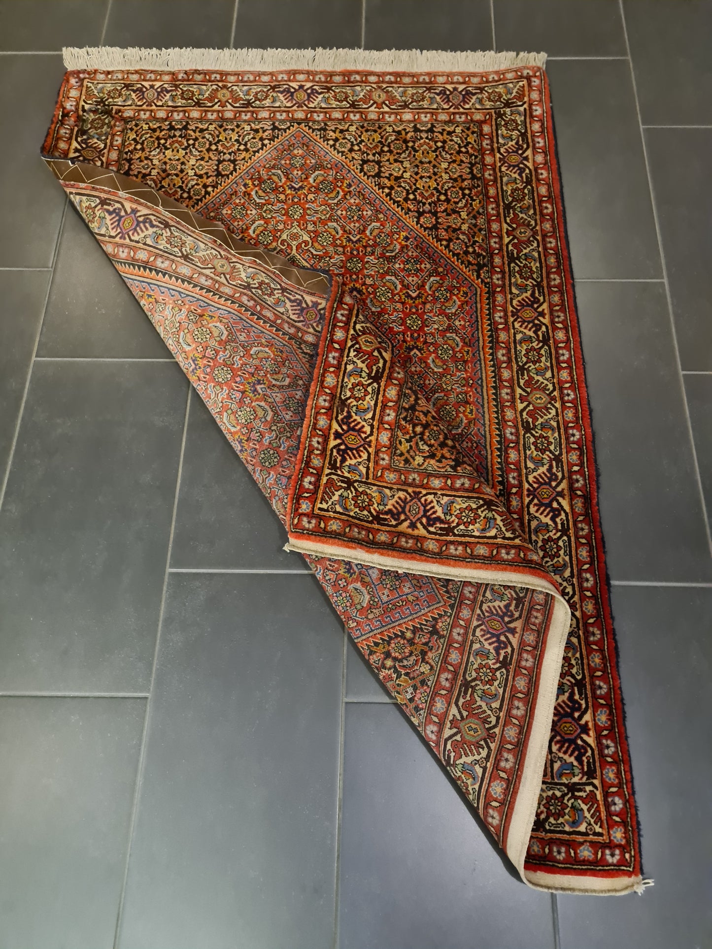 Perserteppich Orientteppich Handgeknüpfter Teppich Bidjar 163x107cm