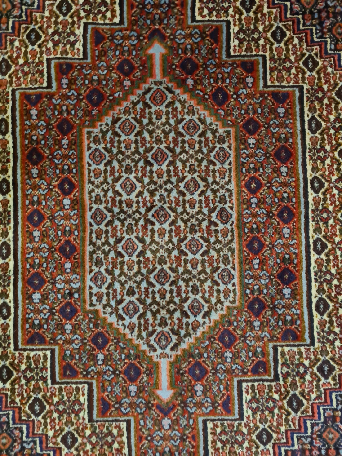 Perserteppich Orientteppich Handgeknüpfter Teppich Senneh Bidjar 163x124cm