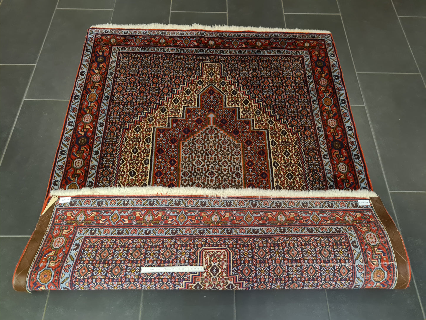 Perserteppich Orientteppich Handgeknüpfter Teppich Senneh Bidjar 163x124cm