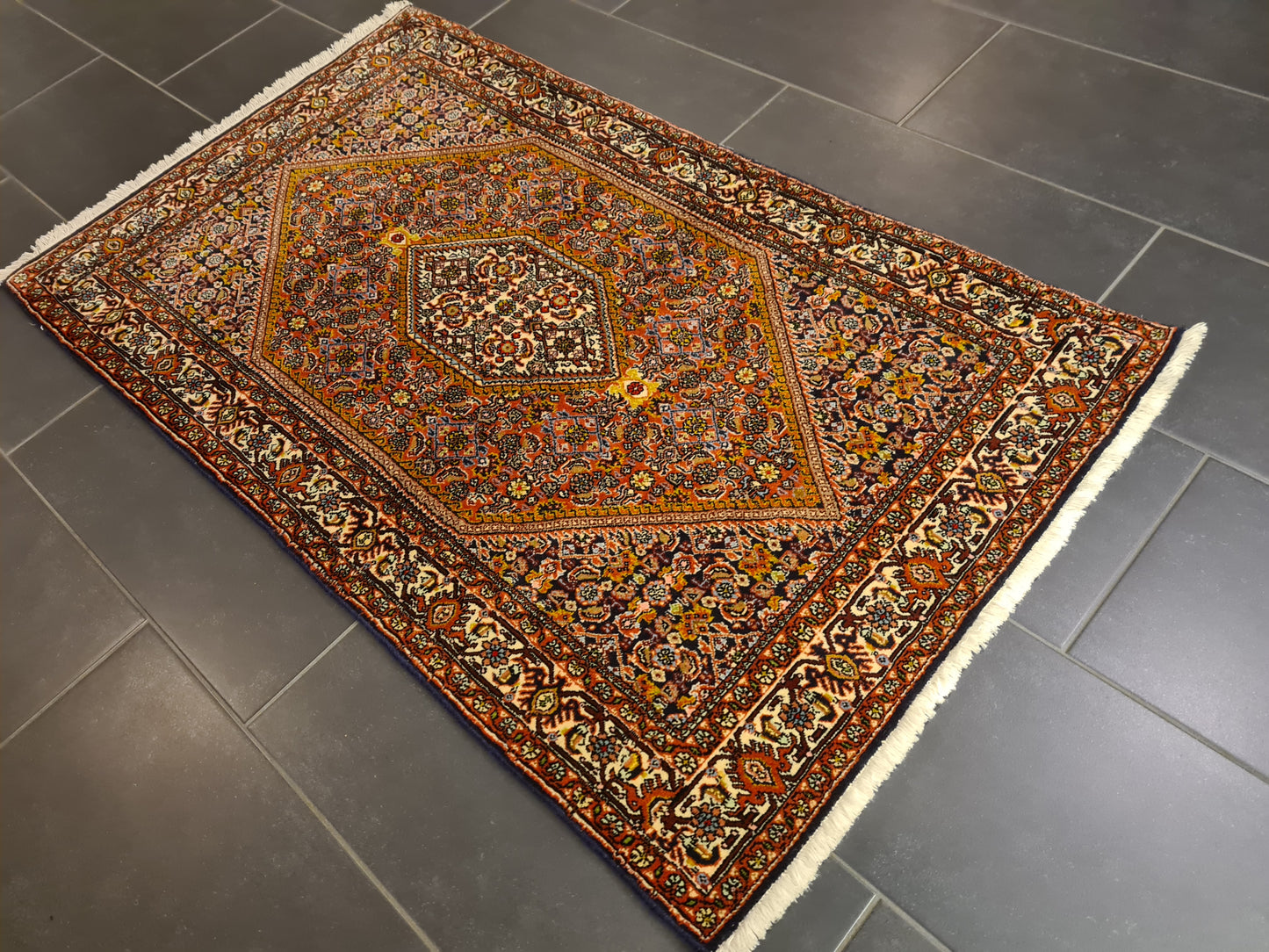 Perserteppich Orientteppich Handgeknüpfter Teppich Bidjar 150x87cm