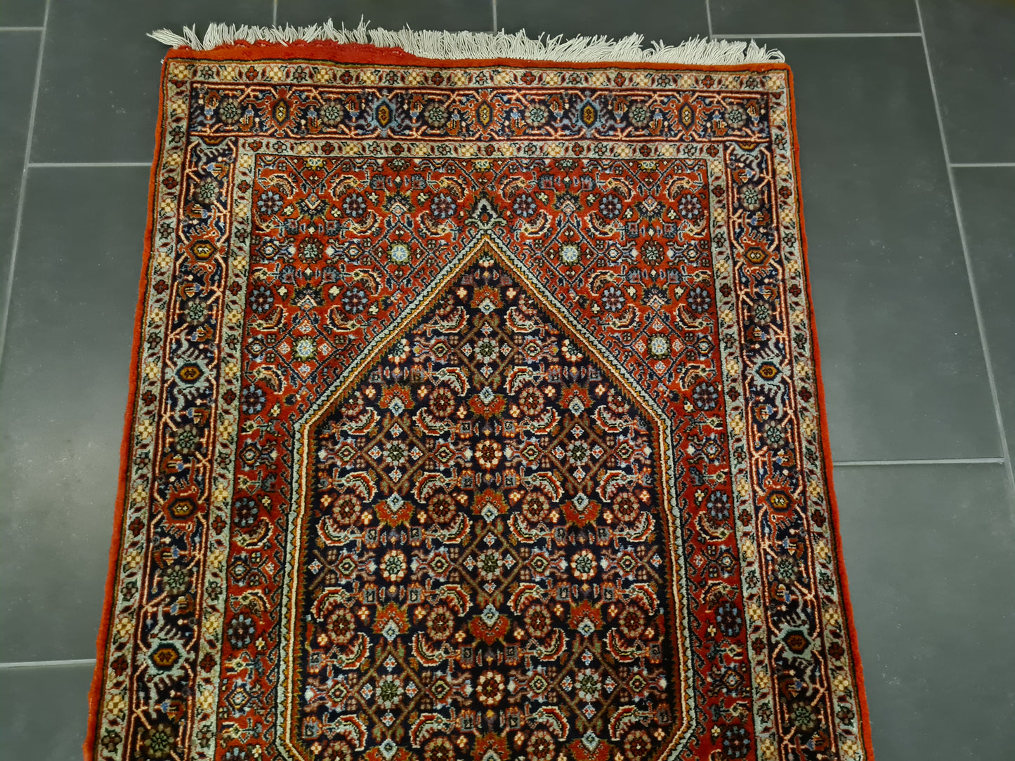 Perserteppich Orientteppich Handgeknüpfter Teppich Bidjar Läufer 347x82cm