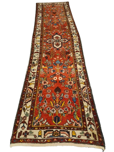 Perserteppich Orientteppich Handgeknüpfter Sarough Hamedan 298x80cm