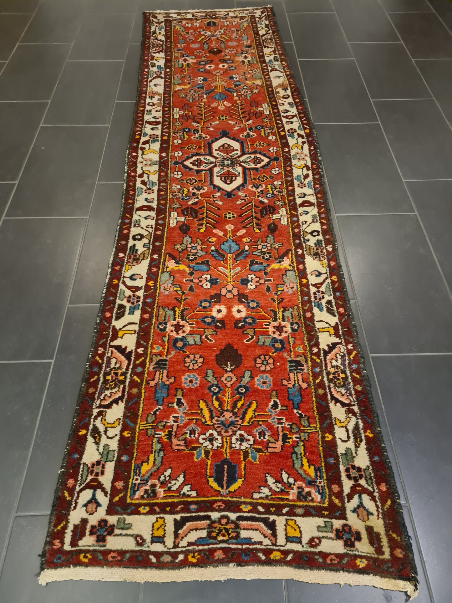 Perserteppich Orientteppich Handgeknüpfter Sarough Hamedan 298x80cm