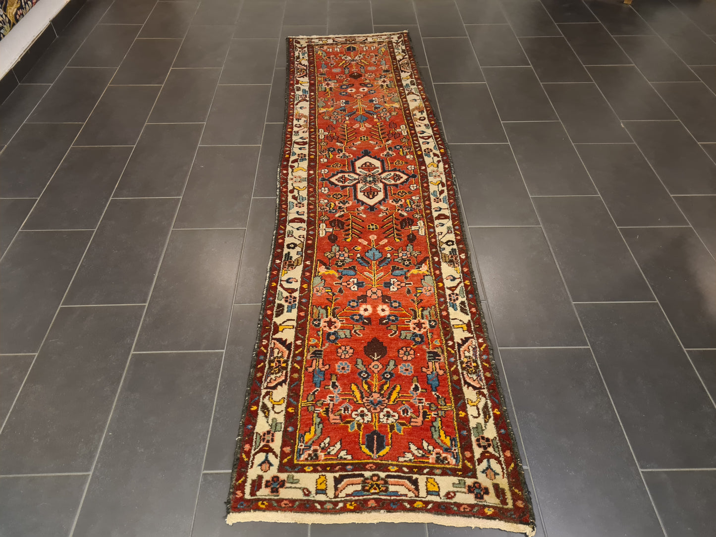 Perserteppich Orientteppich Handgeknüpfter Sarough Hamedan 298x80cm