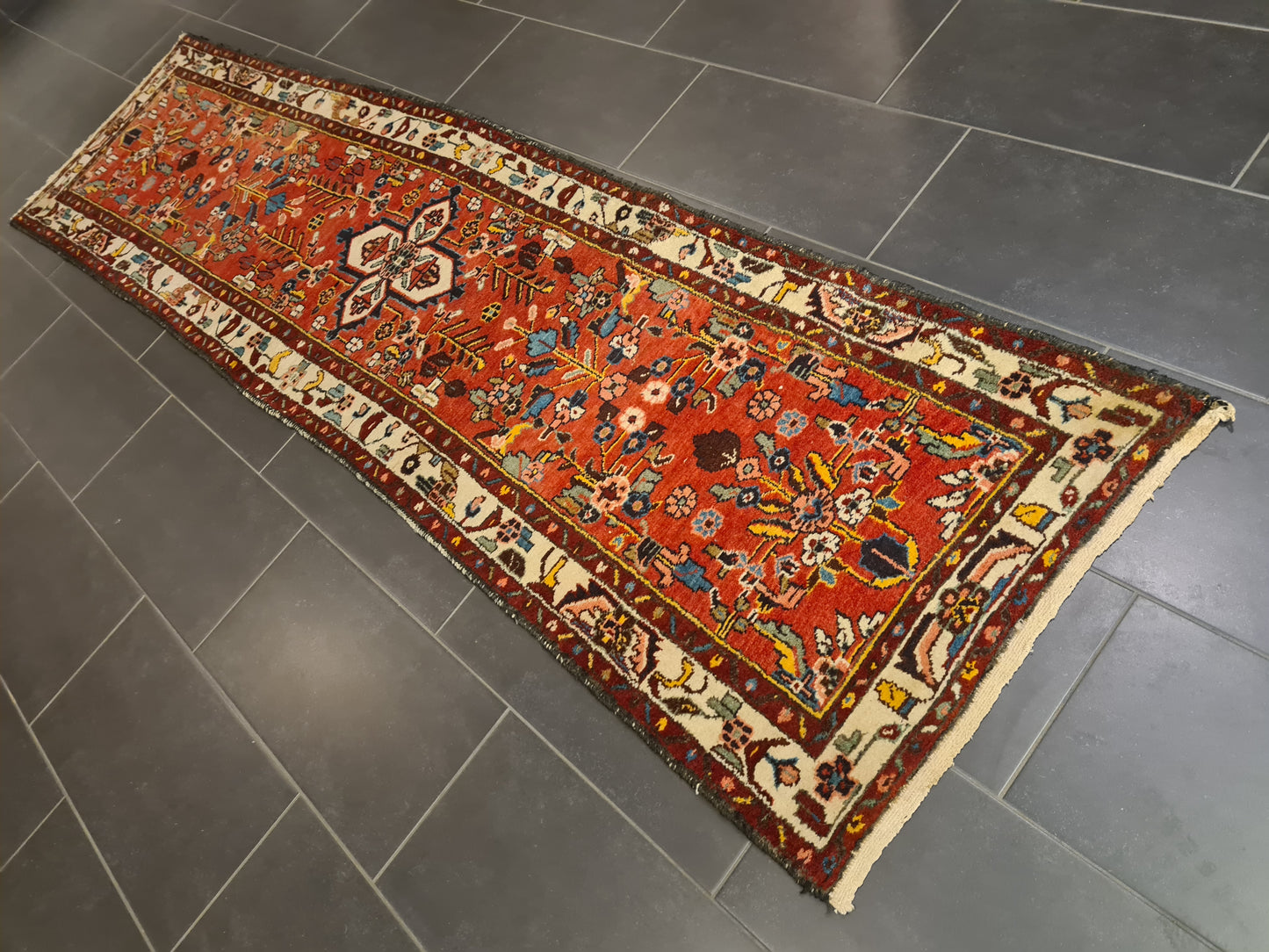 Perserteppich Orientteppich Handgeknüpfter Sarough Hamedan 298x80cm