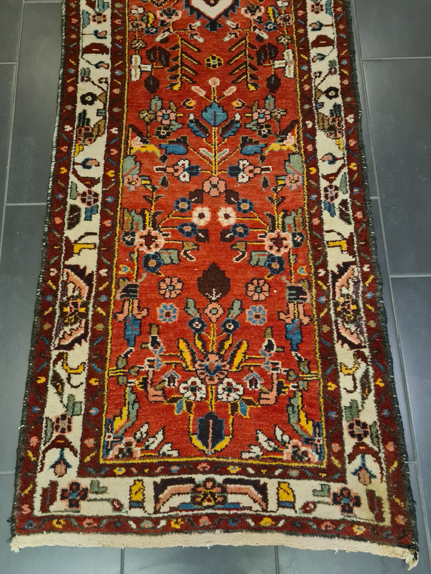 Perserteppich Orientteppich Handgeknüpfter Sarough Hamedan 298x80cm