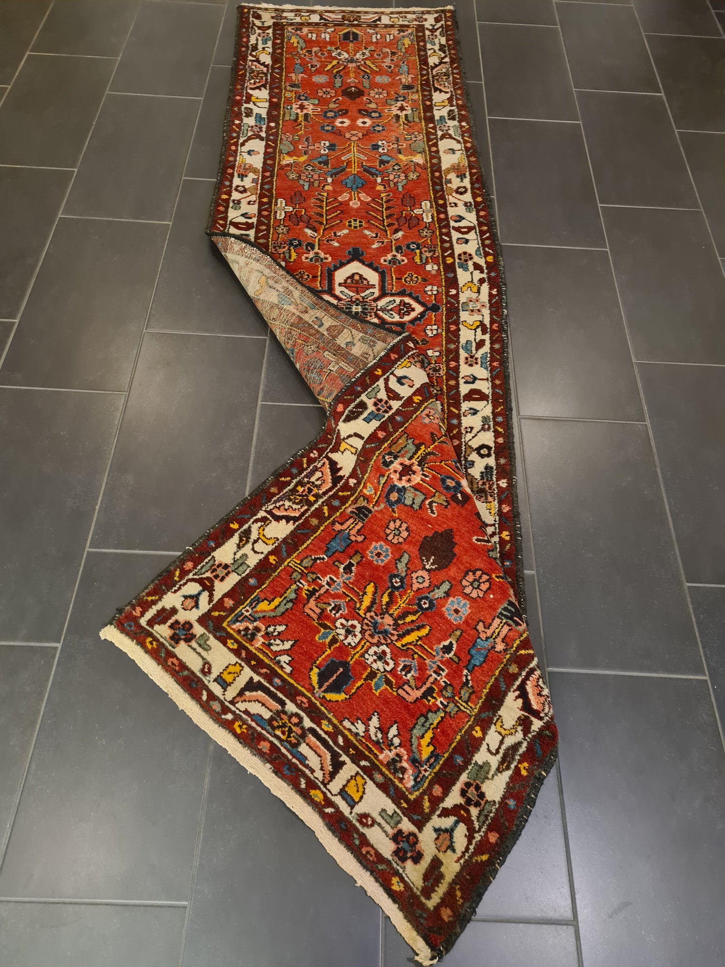 Perserteppich Orientteppich Handgeknüpfter Sarough Hamedan 298x80cm