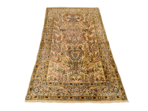 Perserteppich Orientteppich Handgeknüpfter Teppich Keshan Kork 171x102cm