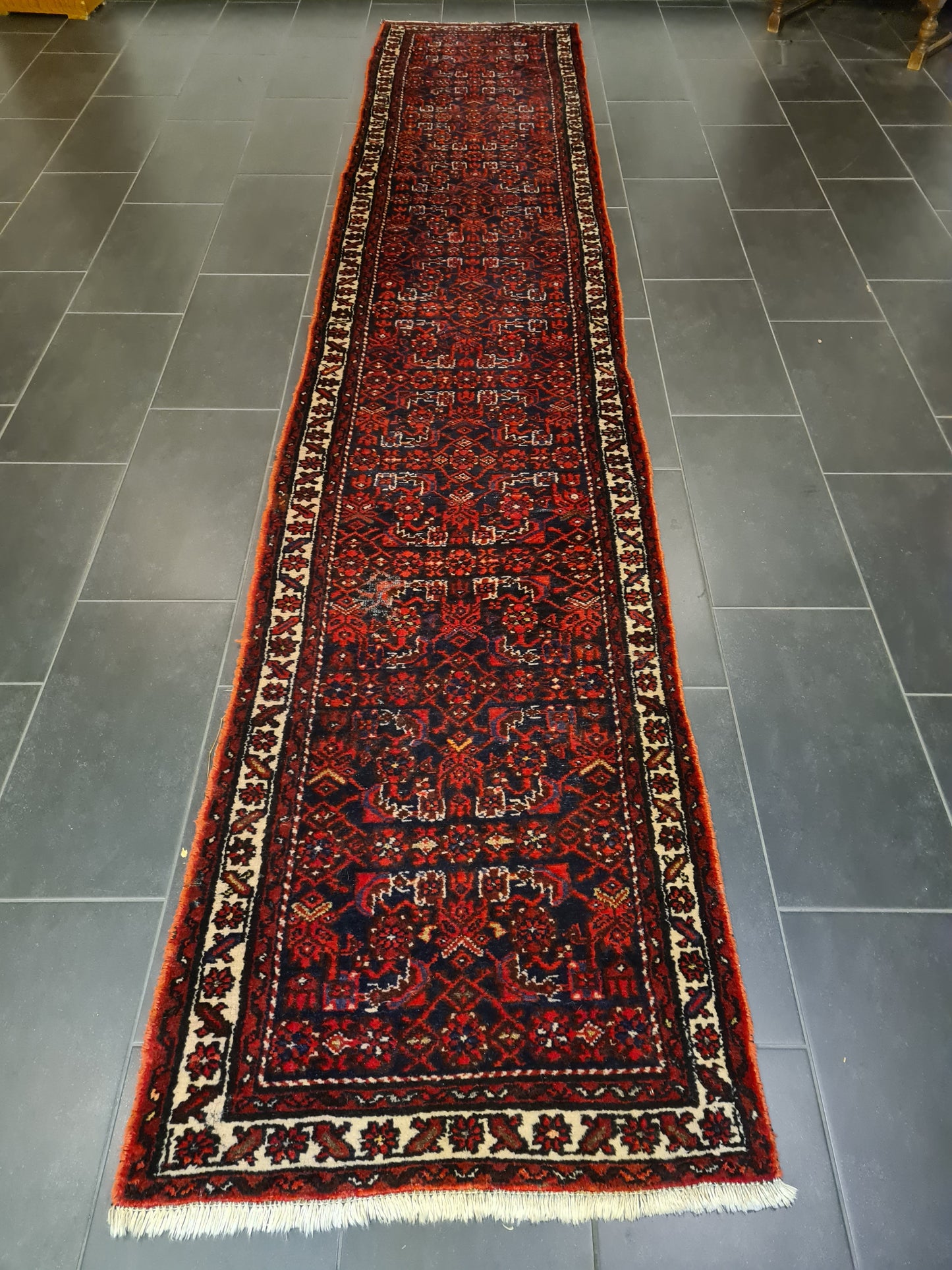 Perserteppich Orientteppich Handgeknüpfter Teppich Malaya Läufer 412x81cm