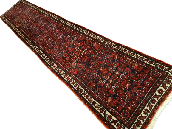 Perserteppich Orientteppich Handgeknüpfter Teppich Malaya Läufer 412x81cm