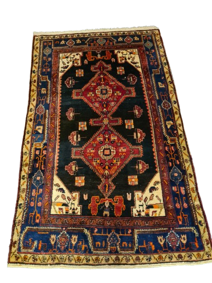 Perserteppich Orientteppich Handgeknüpfter Teppich Hamedan Antik 239x145cm