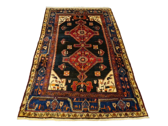 Perserteppich Orientteppich Handgeknüpfter Teppich Hamedan Antik 239x145cm