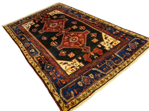 Perserteppich Orientteppich Handgeknüpfter Teppich Hamedan Antik 239x145cm