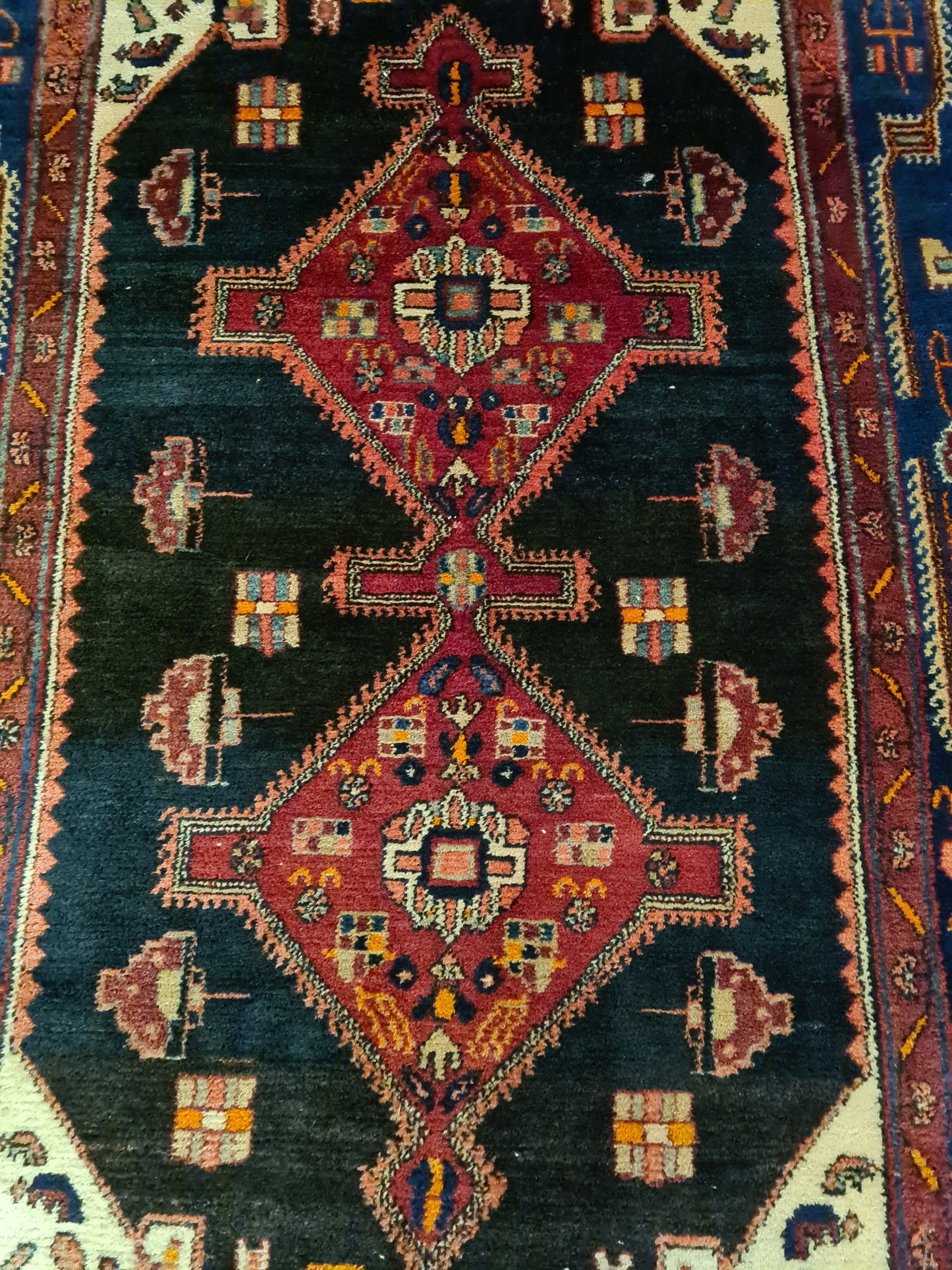 Perserteppich Orientteppich Handgeknüpfter Teppich Hamedan Antik 239x145cm