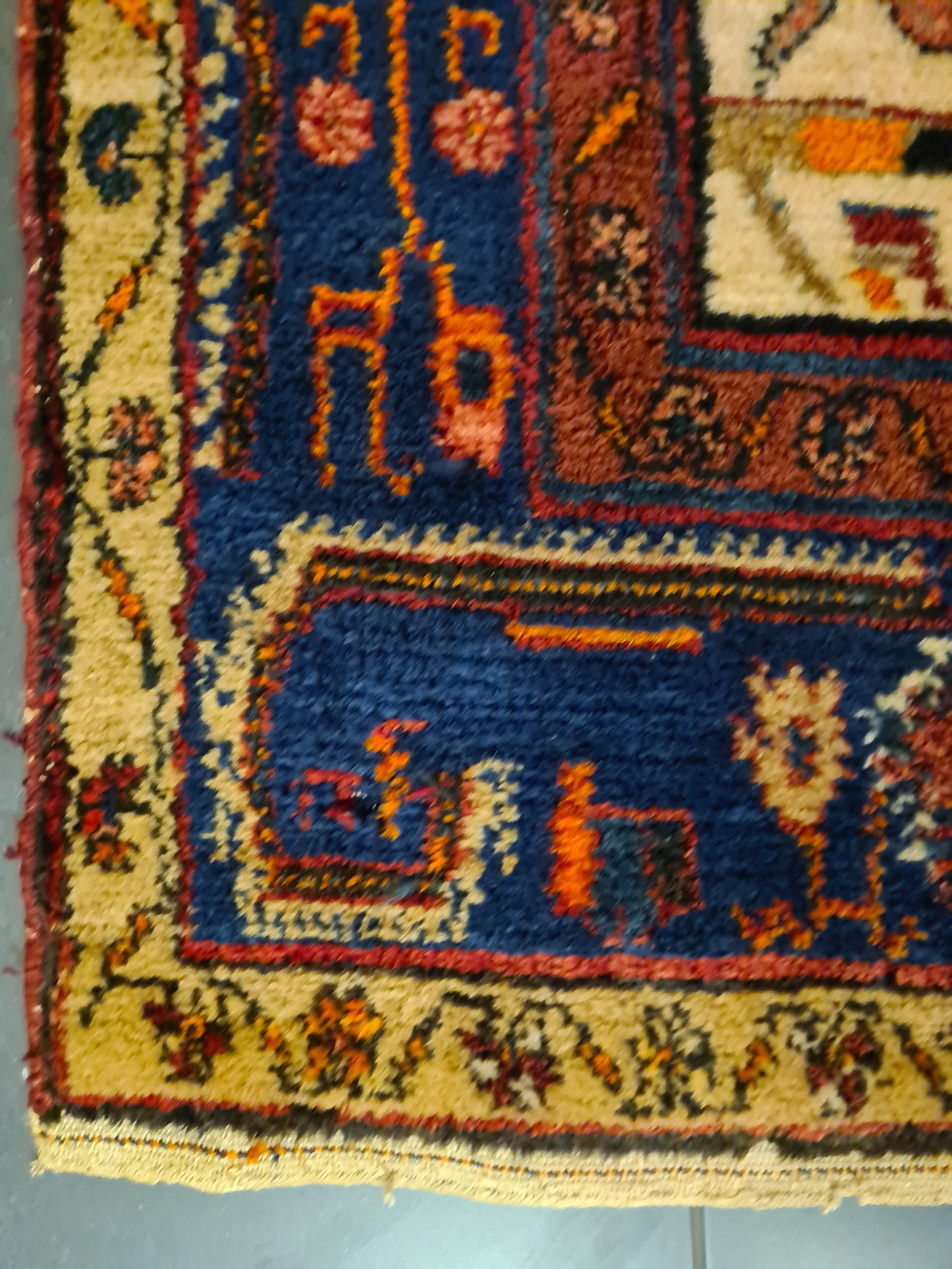 Perserteppich Orientteppich Handgeknüpfter Teppich Hamedan Antik 239x145cm