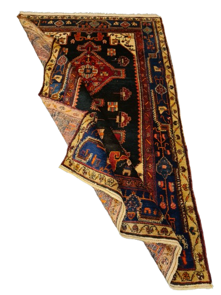 Perserteppich Orientteppich Handgeknüpfter Teppich Hamedan Antik 239x145cm