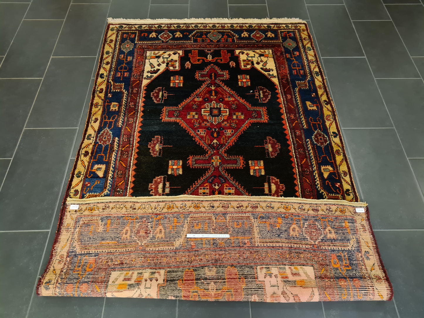 Perserteppich Orientteppich Handgeknüpfter Teppich Hamedan Antik 239x145cm