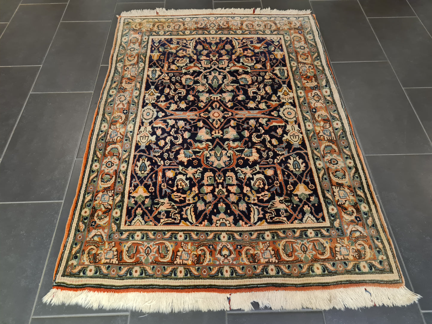 Perserteppich Orientteppich Handgeknüpfter Teppich Bidjar 163x115cm