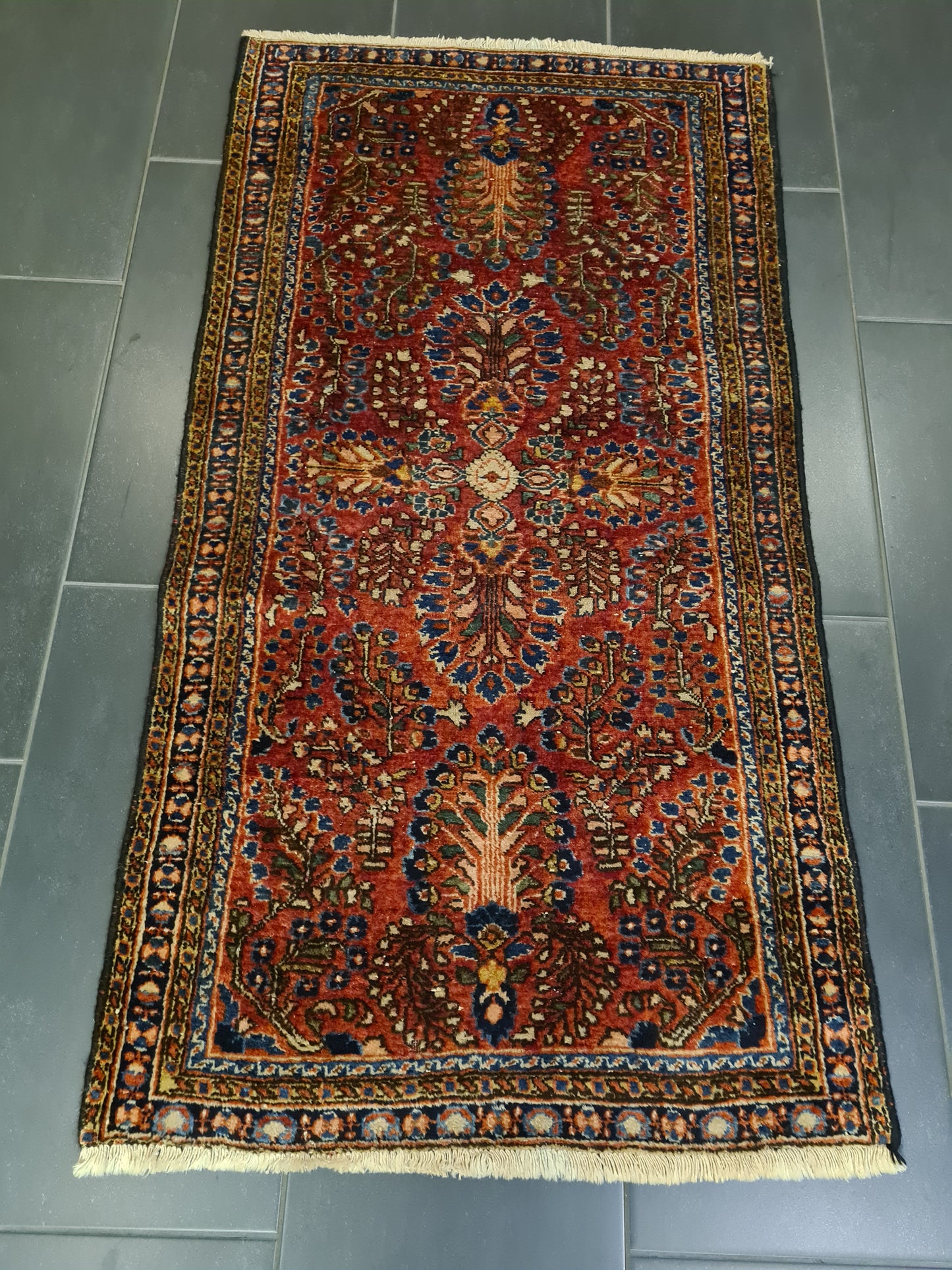 Perserteppich Orientteppich Handgeknüpfter Teppich US Sarough 138x73cm